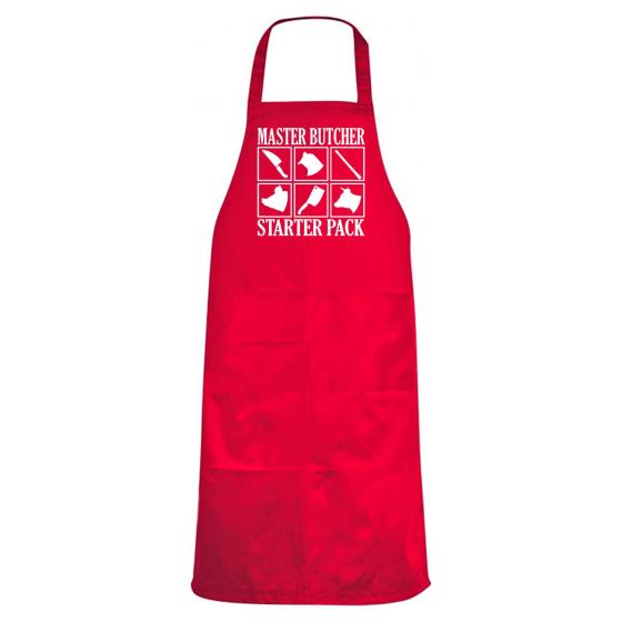 Grembiule cucina con stampa "MASTER BUTCHER" divertente macellaio braceria carne Steak House lavoro