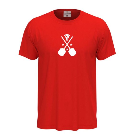 Camiseta clásica unisex de manga corta con estampado DTF "PIZZA LOGO", idea de regalo para los amantes de la pizza