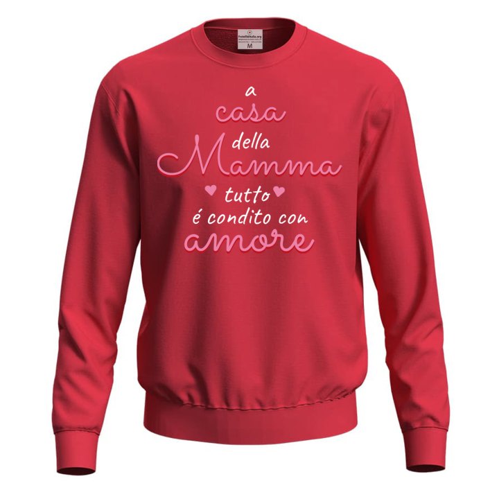 Felpa maglia stampa DTF condito con amore regalo festa della mamma