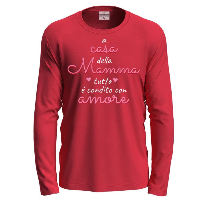 T-shirt a manica lunga "Condito con amore" – Idea regalo festa della mamma compleanno eventi