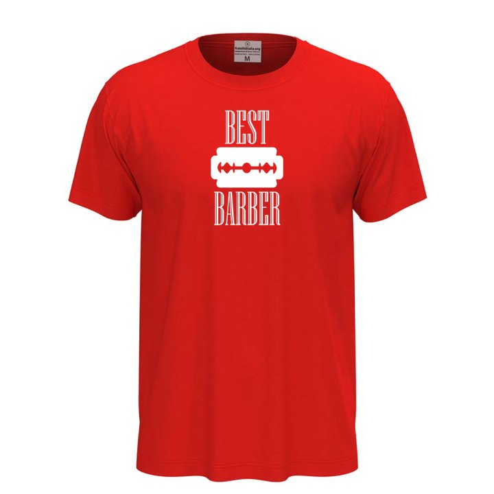 T-shirt Classica Unisex a Manica Corta con Stampa "BEST BARBER" in DTF - Idea Regalo per Parrucchieri e Barbieri