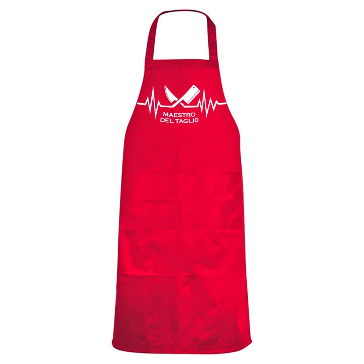 Grembiule da cucina con stampa DTF "MAESTRO DEL TAGLIO", regalo originale per macellai