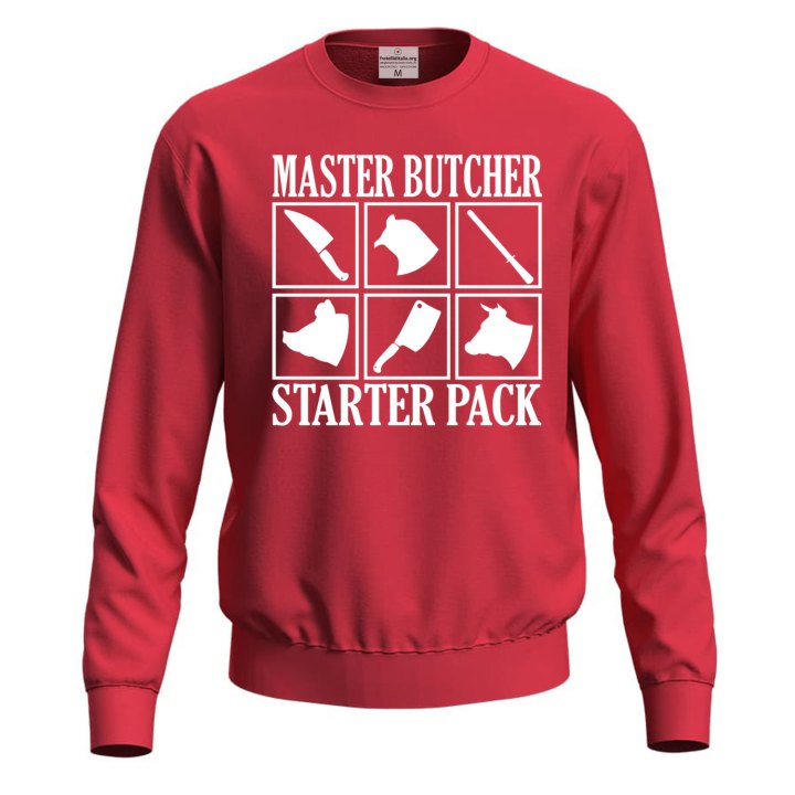 Felpa con stampa digitale DTF "MASTER BUTCHER", idea regalo  per macellai