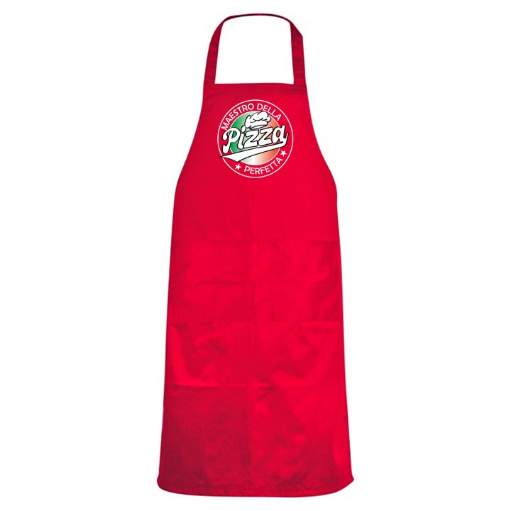 Grembiule da cucina pettorina "MAESTRO DELLA PIZZA", idea regalo  per pizzaioli, cuochi  pizza ristorante