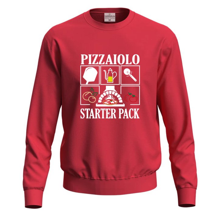 Sweatshirt mit DTF-Digitaldruck „PIZZAIOLO STARTER PACK“, für Pizzabäcker, Köche und Pizzaliebhaber