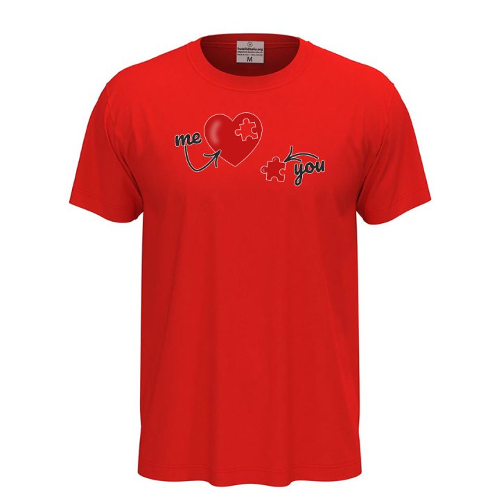 T-shirt maglia io e te unisex a manica corta con stampa"ME & YOU" idea regalo per la coppia San Valentino.