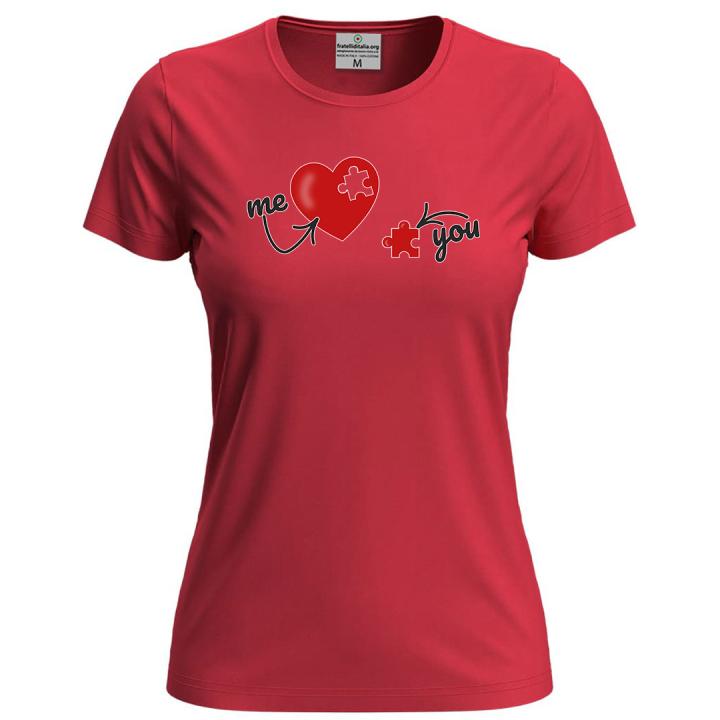 Camiseta clásica de manga corta para mujer con estampado DTF "ME & YOU", bonita idea de regalo para el día de San Valentín en pareja.