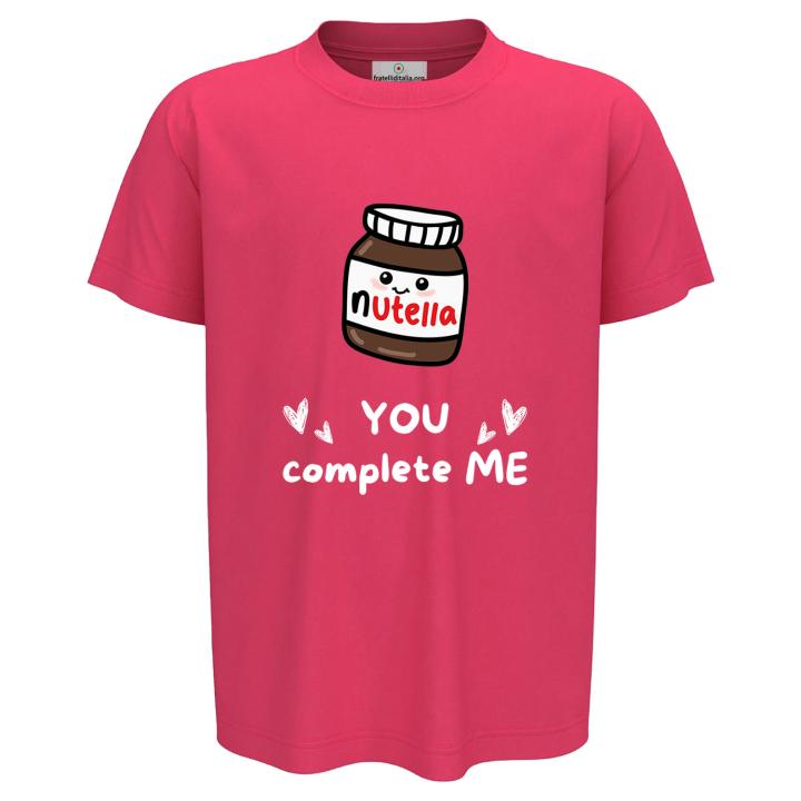 T-shirt à manches courtes pour enfants avec imprimé DTF "YOU COMPLETE ME", une belle idée cadeau pour les frères disponible en différentes tailles et couleurs